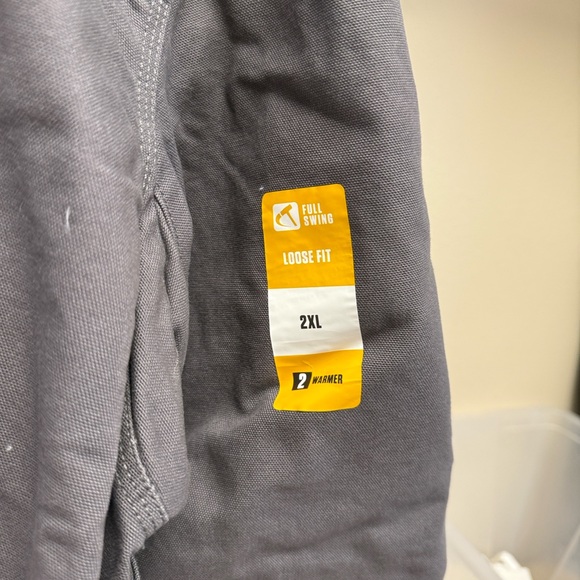 CARHARTT INSULATED ACTIVE JACKET LOOSE FIT IN GREY - 2XL - Picture 6 of 8